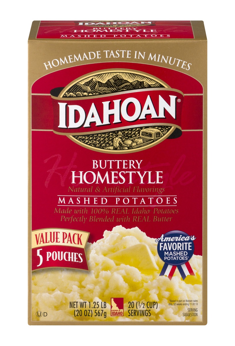 slide 1 of 8, Idahoan Buttery Homestlye Mashed Potatoes Value Pack, 5 ct; 4 oz
