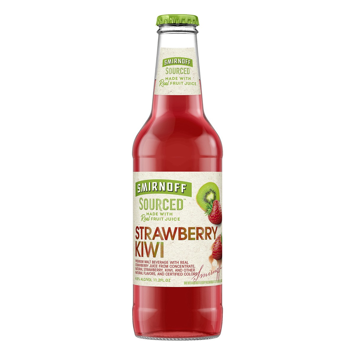 slide 1 of 3, Smirnoff Sourced Strawberry Kiwi Malt Beverage 11.2 oz, 11.2 oz