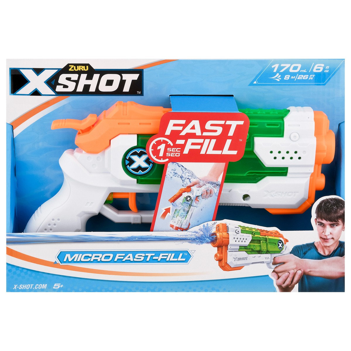 slide 1 of 1, X-Shot 5+ Micro Fast-Fill Toy 1 ea, 1 ct