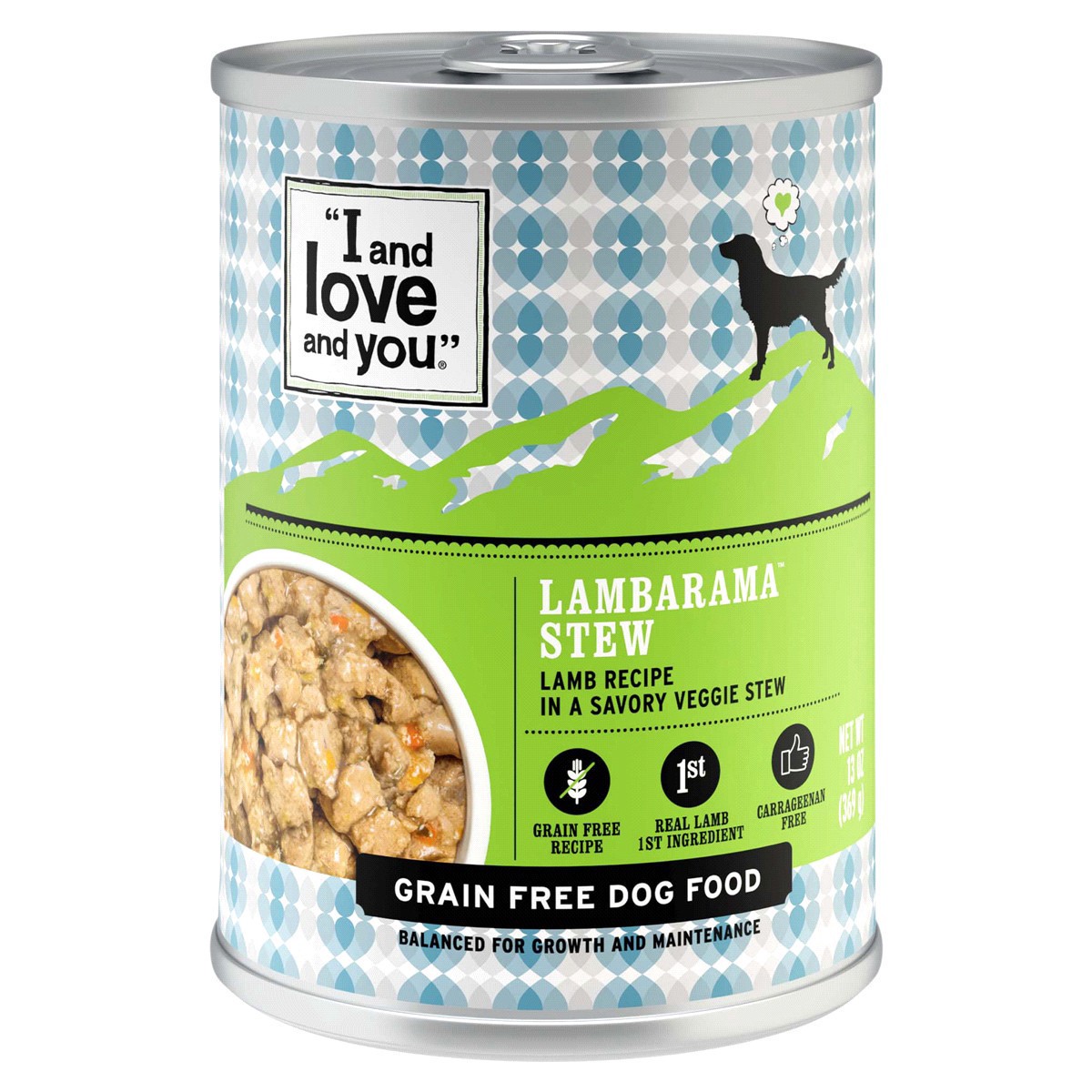 slide 1 of 29, I and Love and You Grain Free Lambarama Stew Dog Food 13 oz, 13 oz