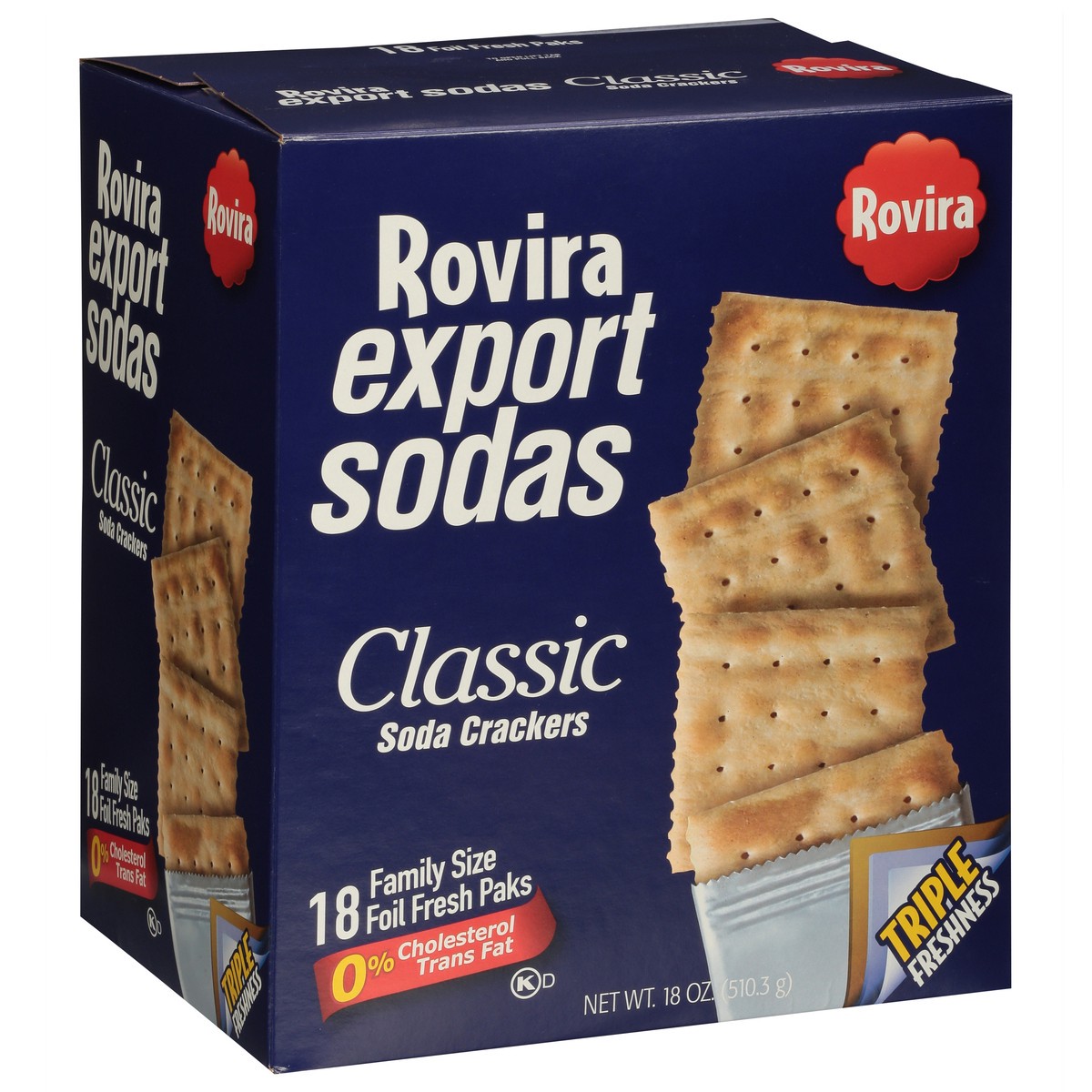 slide 2 of 9, Rovira Export Sodas Classic Soda Crackers Family Size 18 Fresh Packs, 18 oz