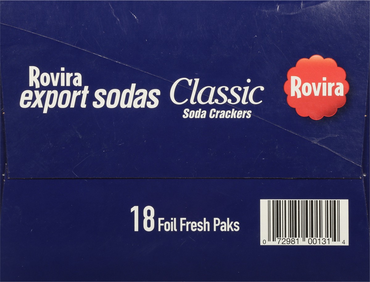 slide 5 of 9, Rovira Export Sodas Classic Soda Crackers Family Size 18 Fresh Packs, 18 oz