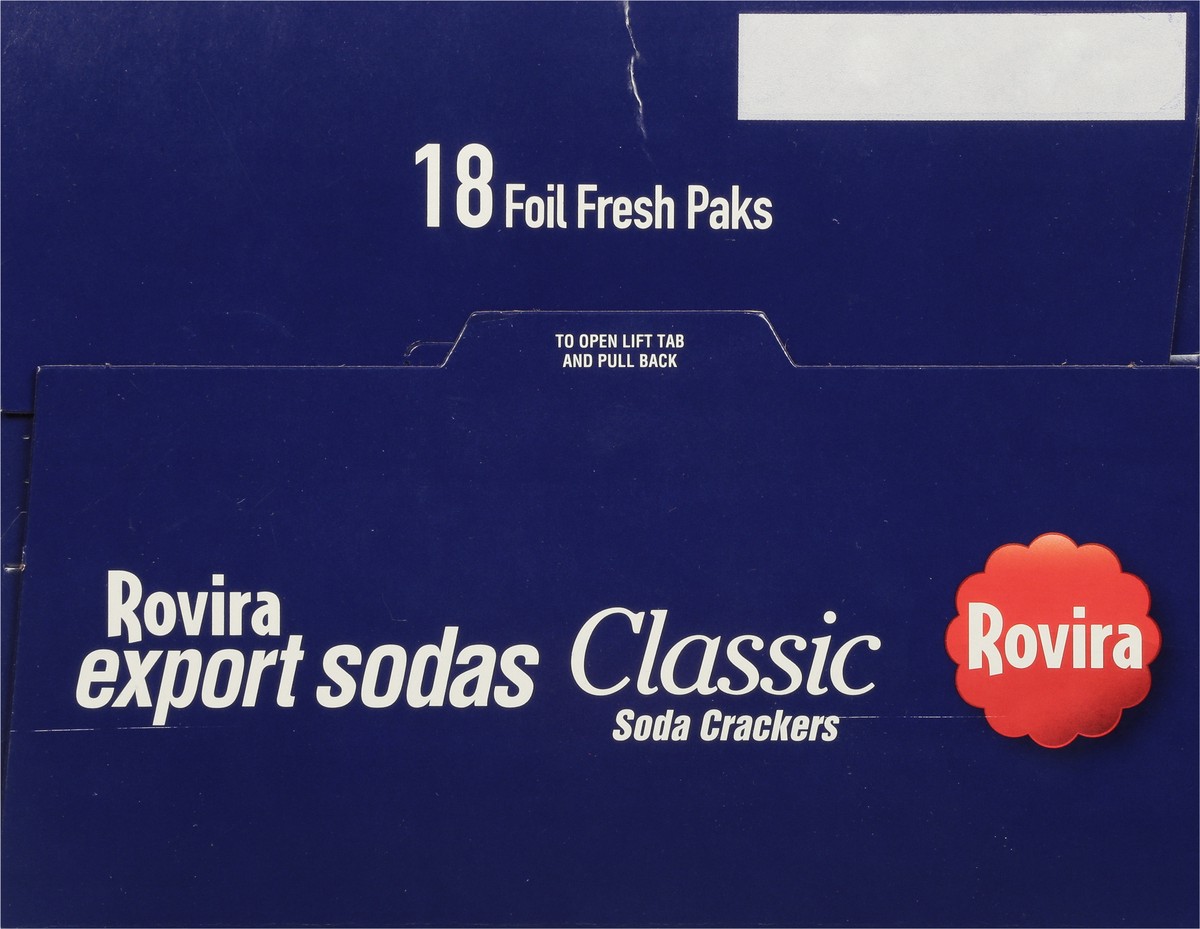 slide 6 of 9, Rovira Export Sodas Classic Soda Crackers Family Size 18 Fresh Packs, 18 oz
