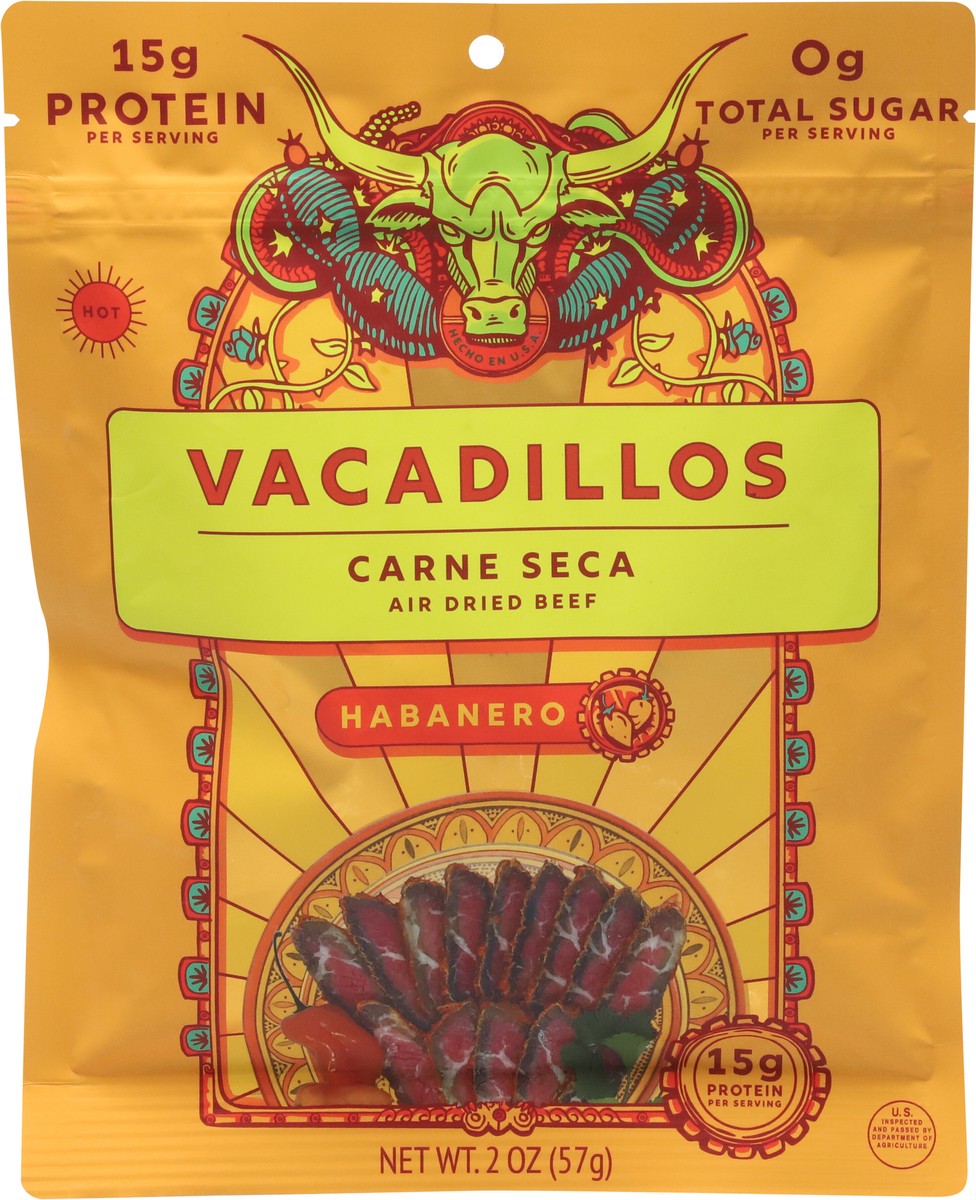 slide 5 of 13, Vacadillos Jerky Carne Seca Habanero, 2 oz