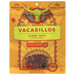 Vacadillos Hot Air Dried Habanero Beef 2 oz