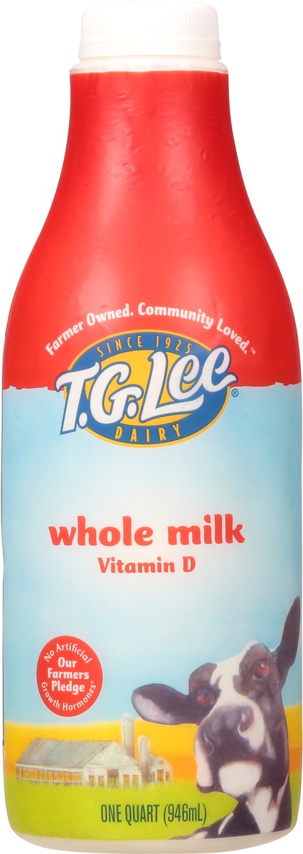 slide 1 of 1, T.G. Lee Whole Milk 1 Qt, 1 qt