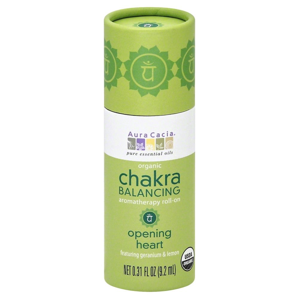 slide 1 of 2, Aura Cacia Chakra Balancing Opening Heart Roll On, 0.31 fl oz