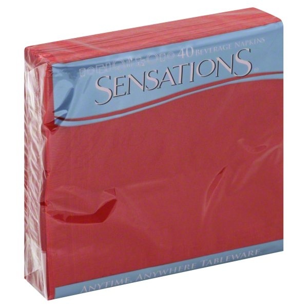 slide 1 of 1, Sensations Beverage Napkins, 40 ct