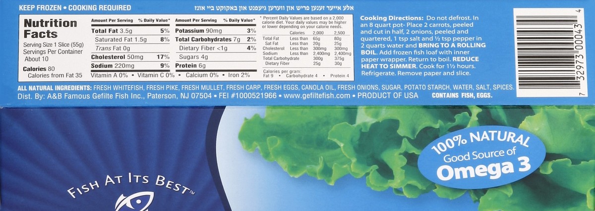 slide 2 of 5, A&B Famous Gefilte Fish 20 oz, 20 oz