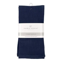 Room & Retreat, Napkin, Solid Woven, 4 Pack, Indigo