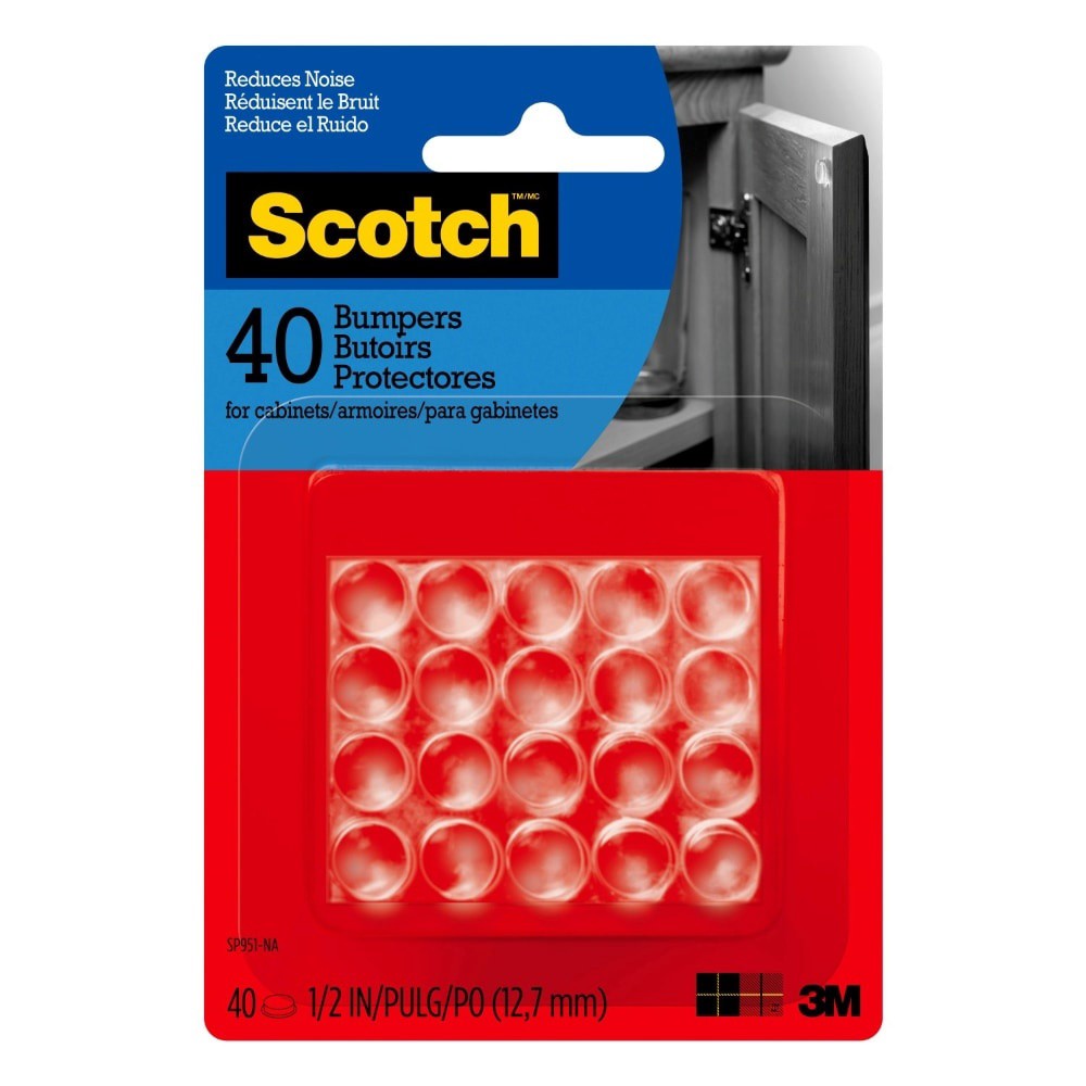 slide 1 of 2, Scotch Bumpers, Clear, 1/2 inch, 40 ct