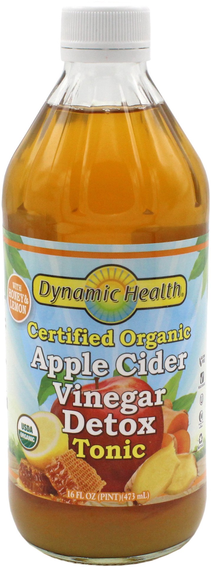 slide 1 of 1, Dynamic Health Apple Cider Vinegar 16 oz, 16 oz