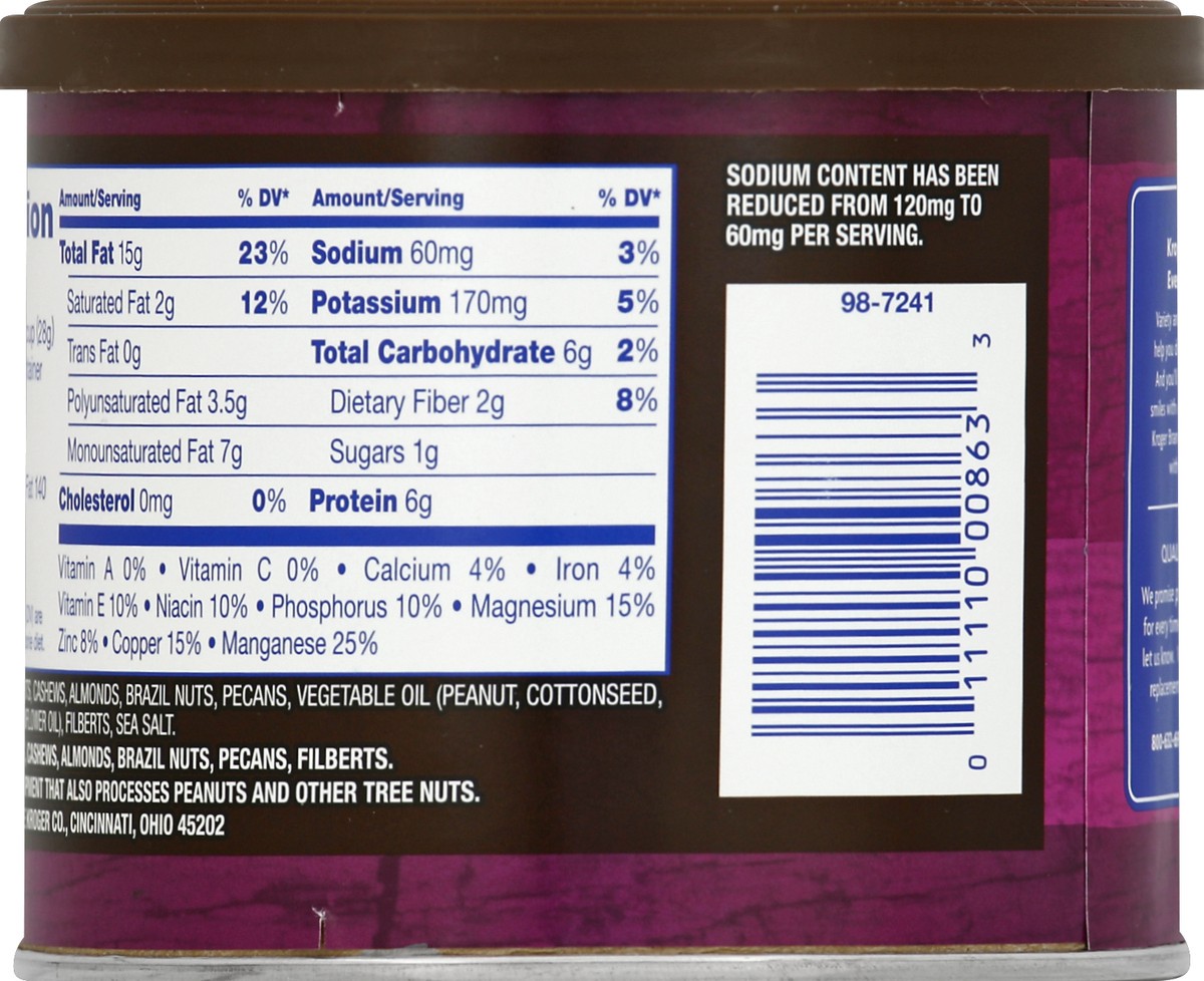slide 4 of 4, Kroger Lightly Salted Mixed Nuts, 10.3 oz