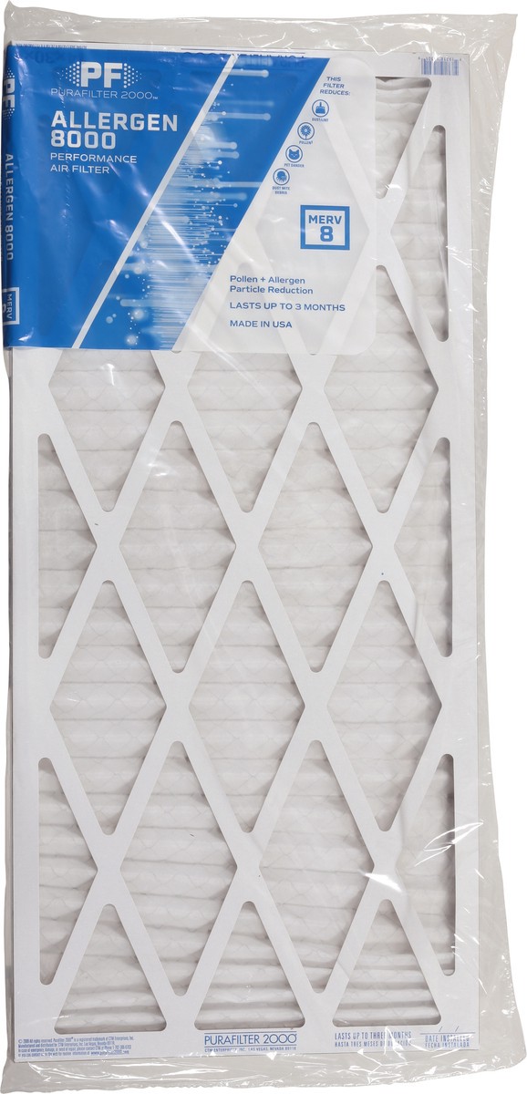 slide 8 of 9, Purafilter 2000 Performance Allergen 8000 Air Filter 1 ea, 1 ct