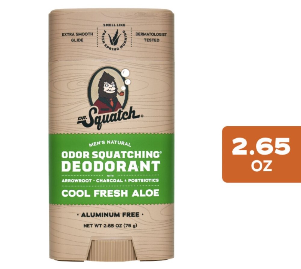 slide 1 of 6, Dr. Squatch Odor Squatching Aluminum Free Men's Natural Cool Fresh Aloe Deodorant 2.65 oz, 2.65 oz