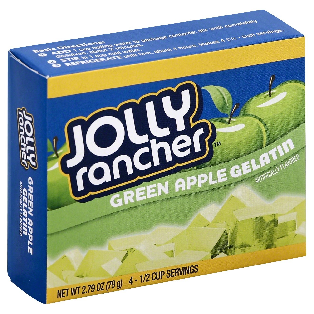 slide 1 of 1, Jolly Rancher Green Apple Gelatin, 4 ct; 2.79 oz