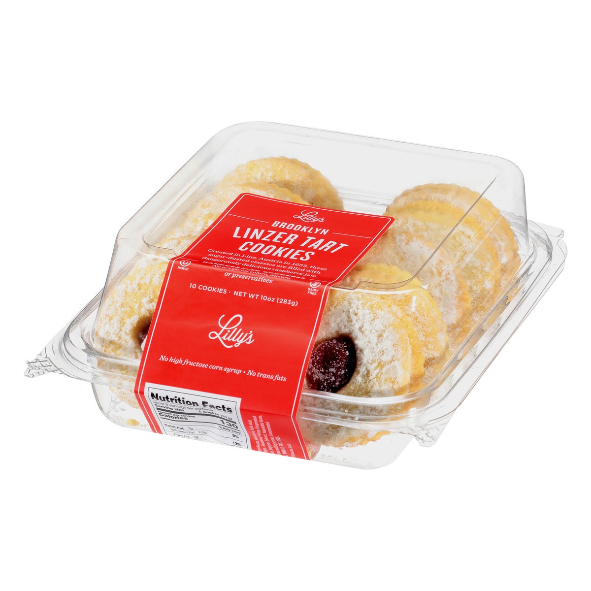 slide 3 of 9, Lilly's Baking Company Linzer Tart Cookies 10 Each, 10 ct