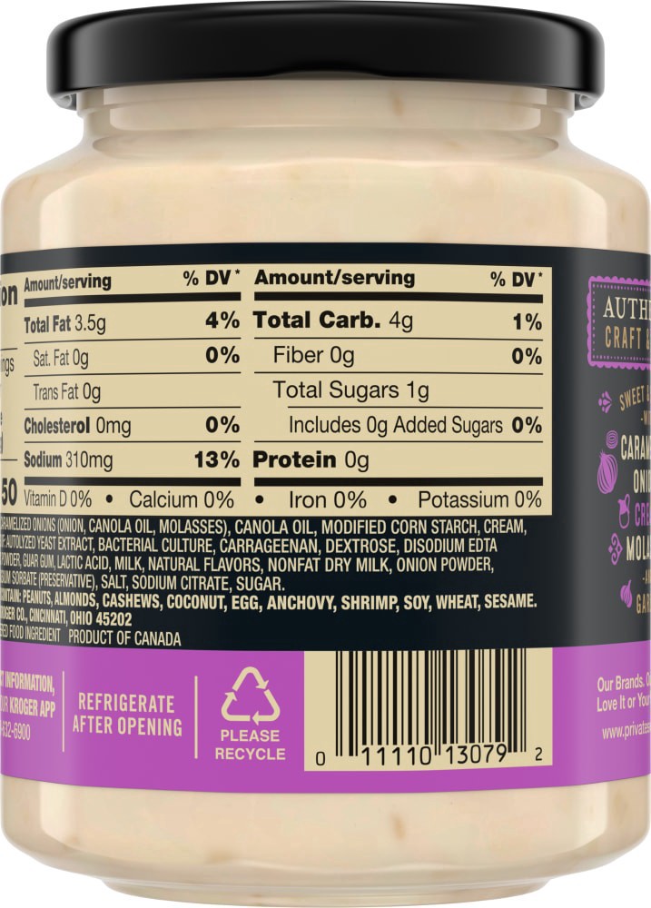 slide 2 of 2, Private Selection Caramelized Onion Dip, 15.1 oz