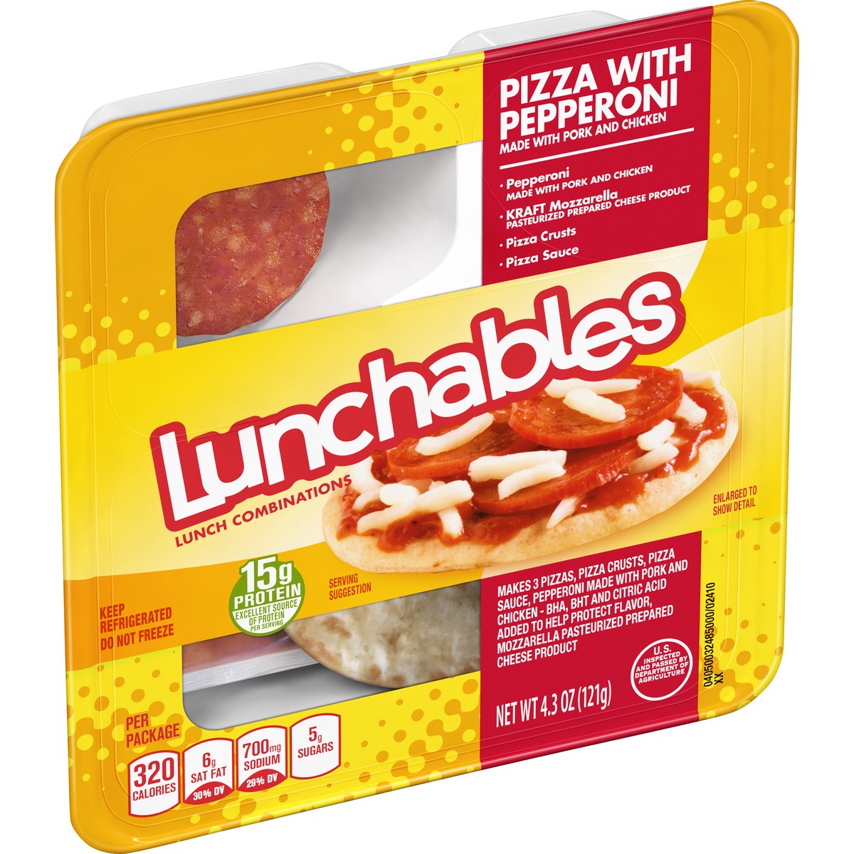 slide 3 of 8, Lunchables Pizza with Pepperoni, 4.3 oz Tray, 4.3 oz