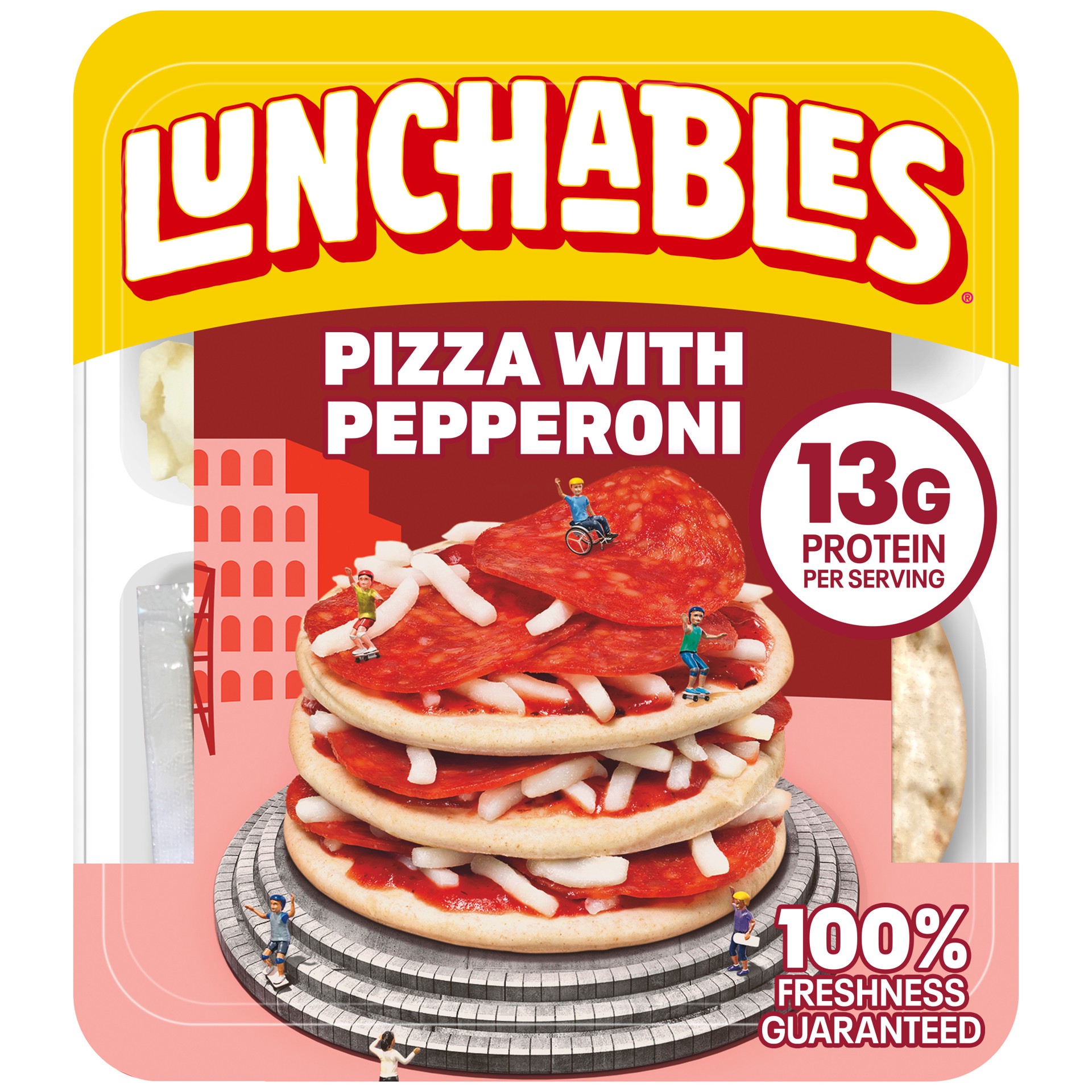slide 1 of 8, Lunchables Pizza with Pepperoni, 4.3 oz Tray, 4.3 oz