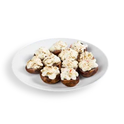 Imitation Crab Stuffed Portabella Mushrooms