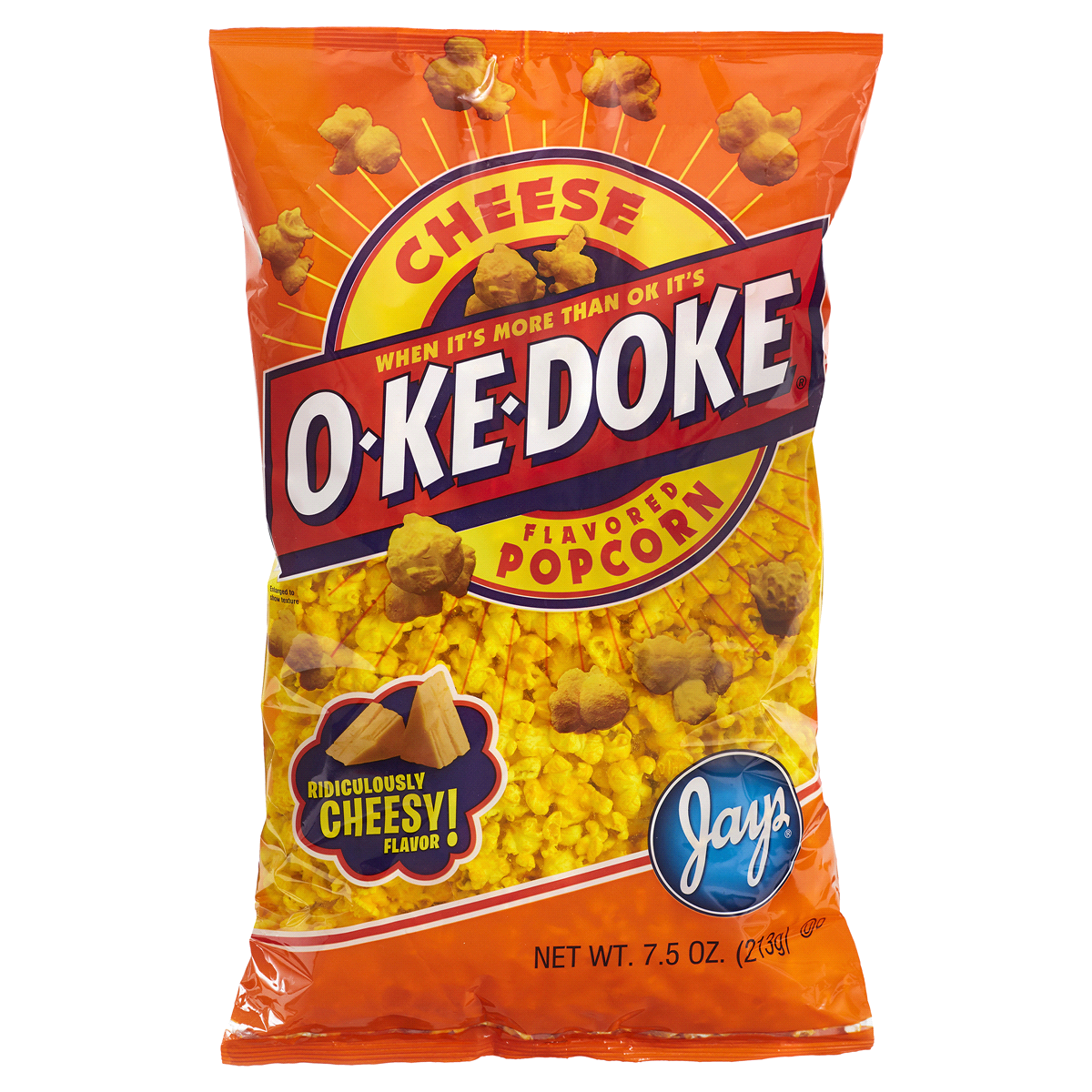 slide 1 of 1, O-Ke-Doke Jays O-Ke-Doke Cheese Flavored Popcorn, 8 oz