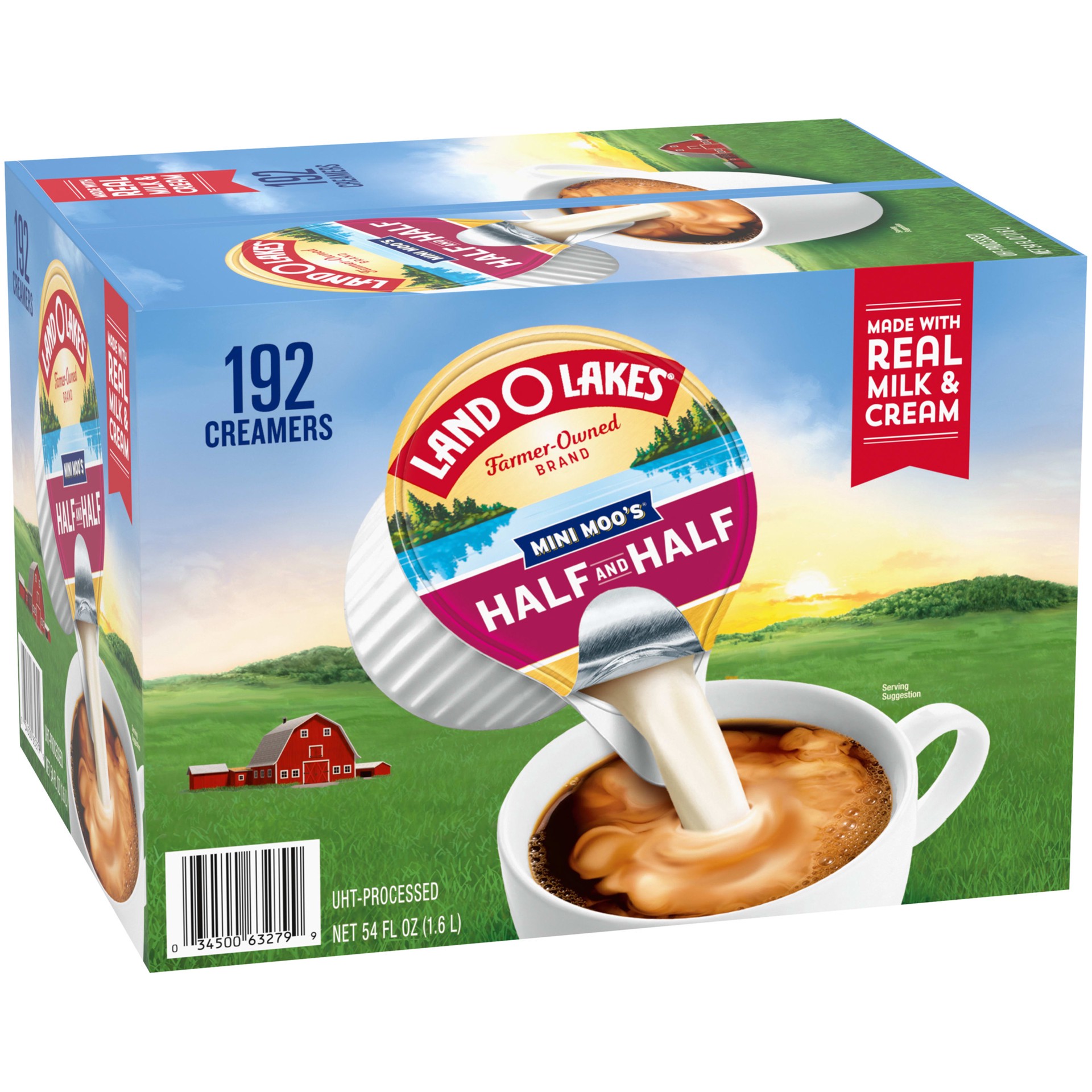 slide 2 of 5, Land O'Lakes Mini Moo''s Half And Half Creamer Singles, 192 Count, 54 fl oz