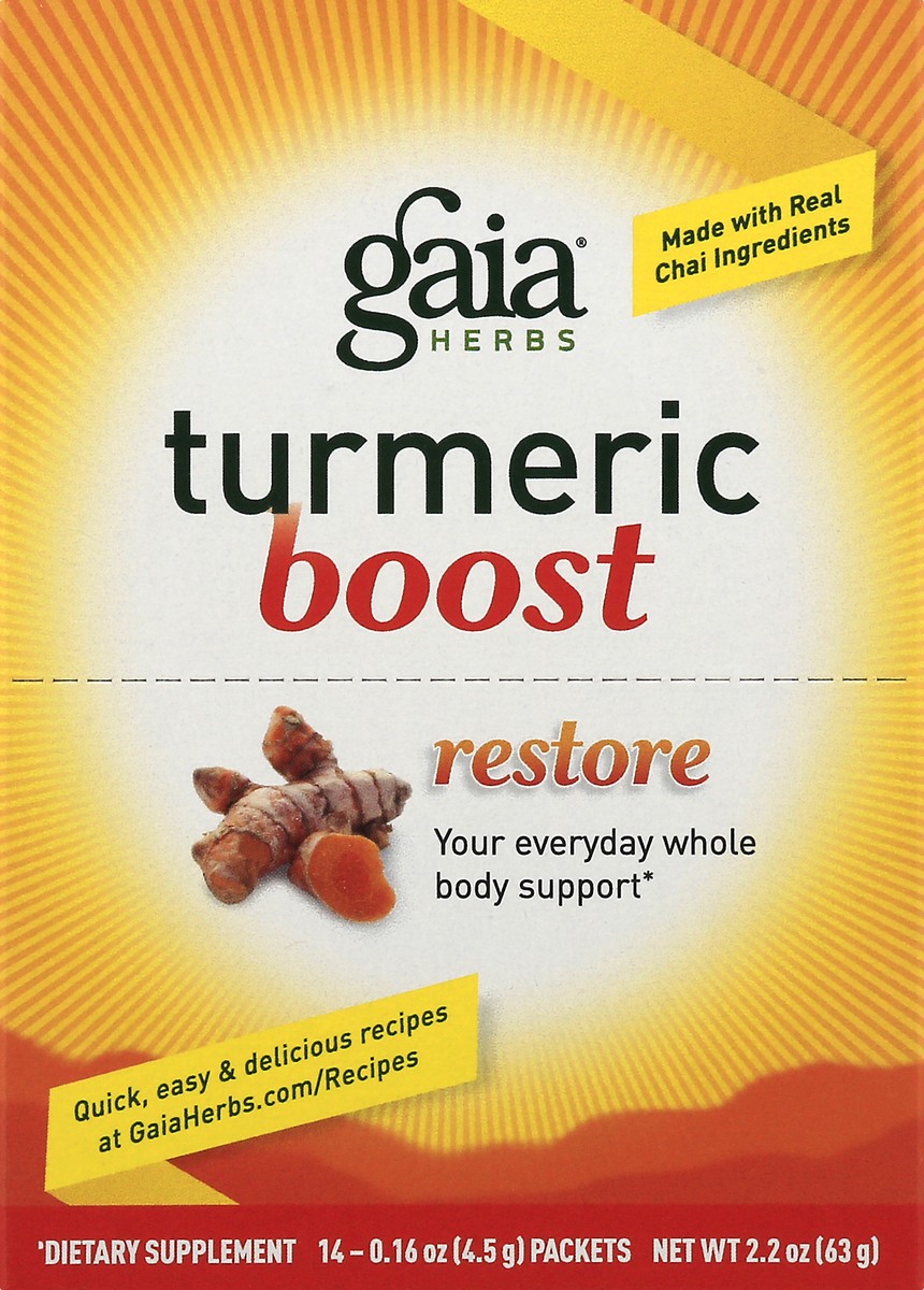 slide 12 of 12, Gaia Herbs Turmeric Boost 14 ea, 14 ct