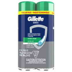 Gillette Series Soothing Shaving Gel for Men, Protects Against 5 Signs of Shaving Irritation, Shave Gel With Aloe Vera, Suitable for Sensitive Skin, 7oz Pack of 2