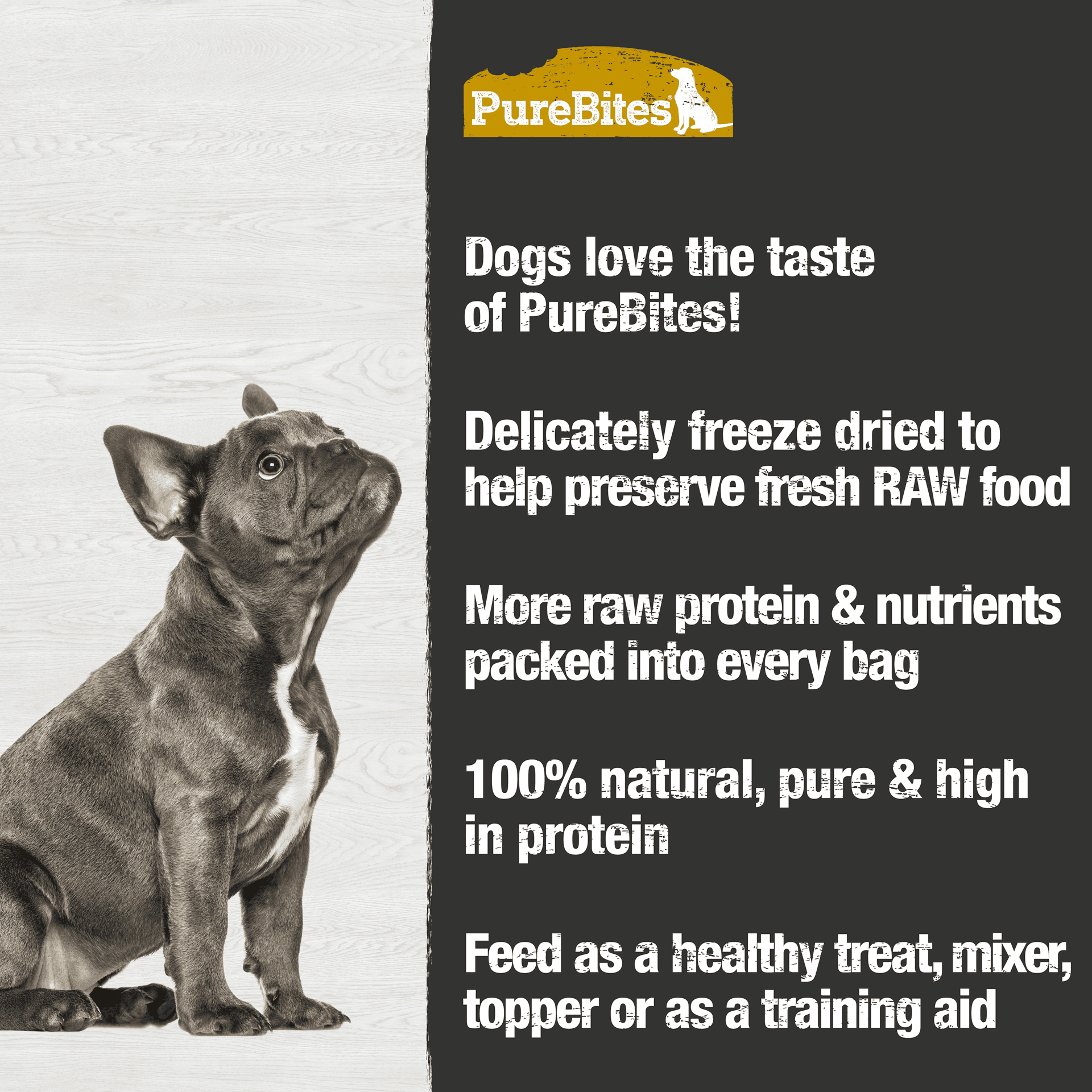 slide 5 of 5, PureBites Freeze Dried Pork Liver Dog Treats 100g | 1 Ingredient | Made in USA, 100 gram