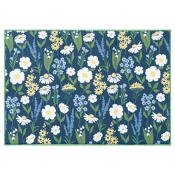 Room & Retreat Botanic Daisy Garden Dish Drying Mat, 14 In X 21 In