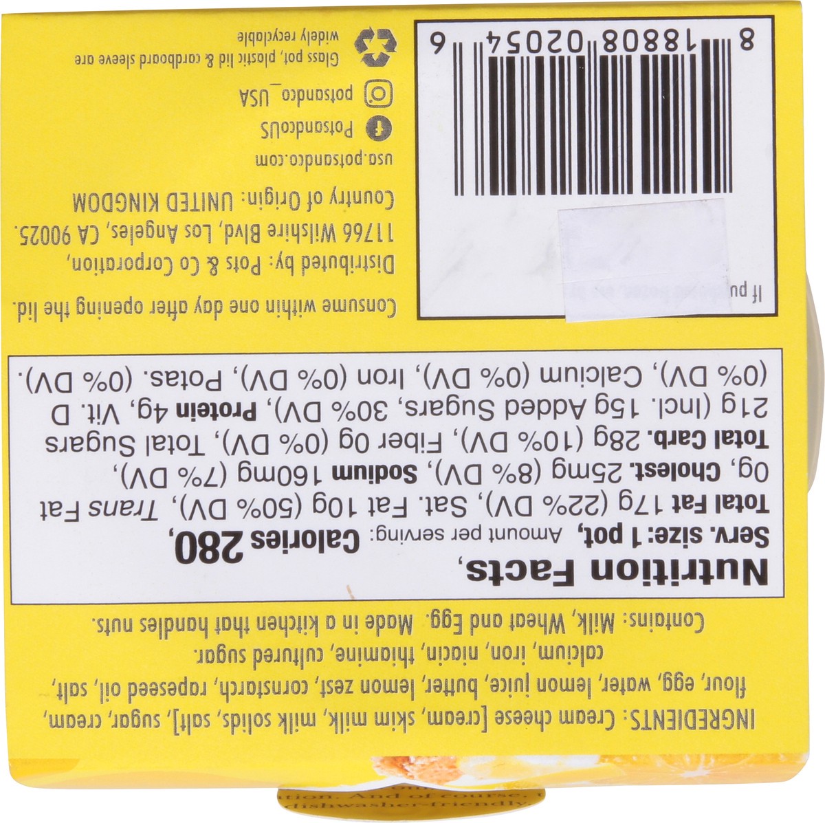 slide 4 of 9, Pots & Co Cheesecake Lemon - 3.35 OZ, 3.35 oz