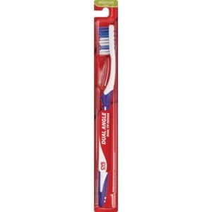 slide 1 of 1, CVS Health Dual Angle Toothbrush, Medium, 1 ct
