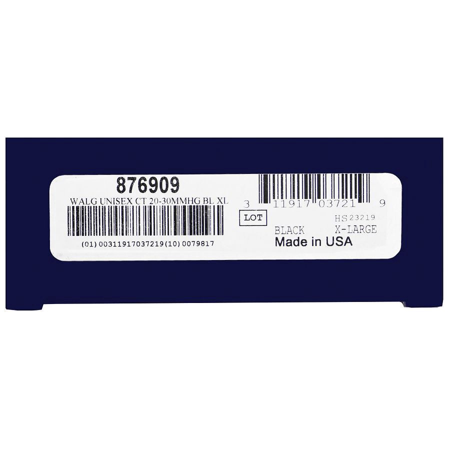 slide 2 of 5, Walgreens Below Knee Microfiber Compression Socks, Firm Black, 1 ct; XL