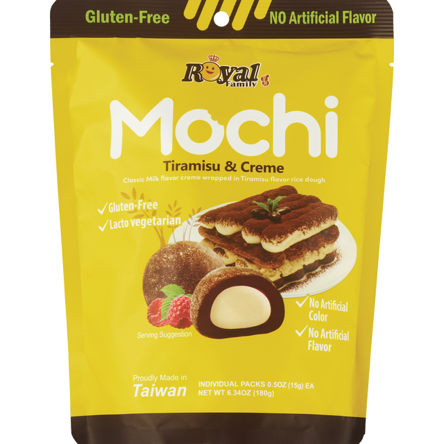 slide 1 of 1, Royal Family, Tiramisu & Creme Mochi, 6.34 Oz, 6.34 oz