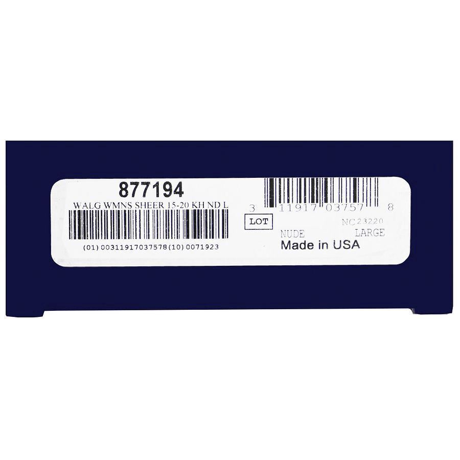 slide 5 of 5, Walgreens Knee High Women's Ultra Sheer Compression Stockings, Moderate Nude, large 1pair