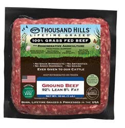 Thousand Hills Cattle Company 92% Lean 8% Fat Ground Beef