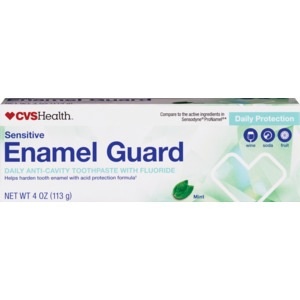 slide 1 of 1, CVS Health Enamel Guard Toothpaste For Sensitive Teeth, 4 oz; 113 gram