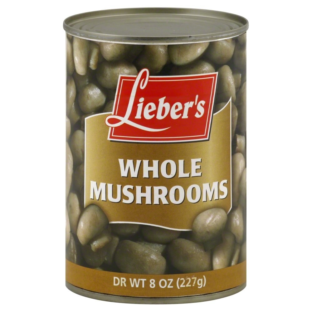 slide 1 of 2, Lieber's Whole Mushrooms, 8 oz