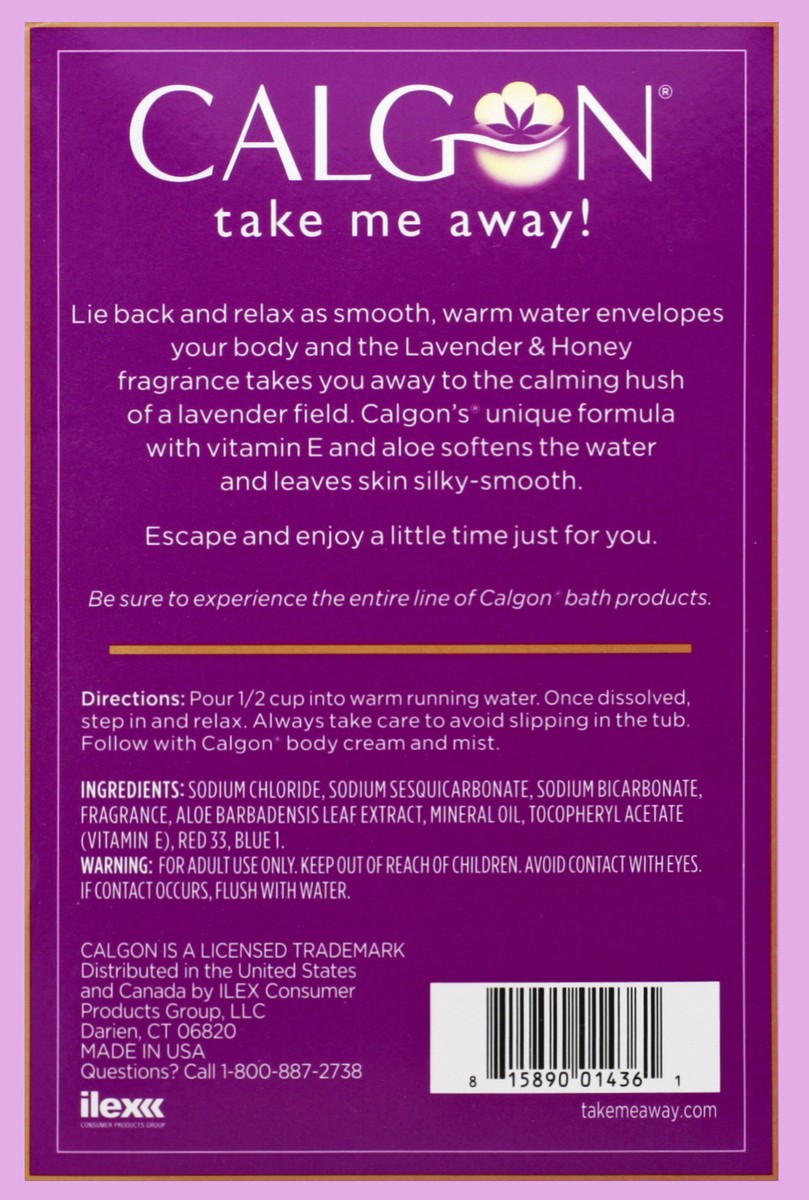 slide 7 of 8, Calgon Take Me Away! Lavender & Honey Ultra Moisturizing Bath Beads, 30 oz