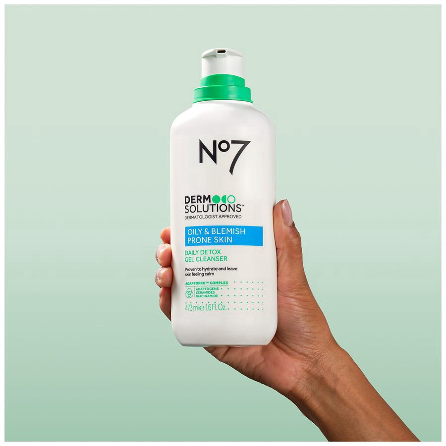 slide 5 of 5, No7 Derm Solutions Daily Detox Gel Cleanser 16 fl oz, 16 fl oz