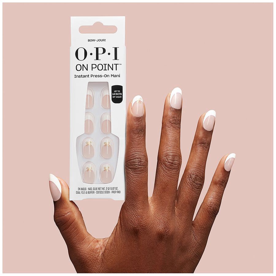 slide 4 of 5, OPI On Point Press On Nail Set - Bow-Jour!, 1 ct