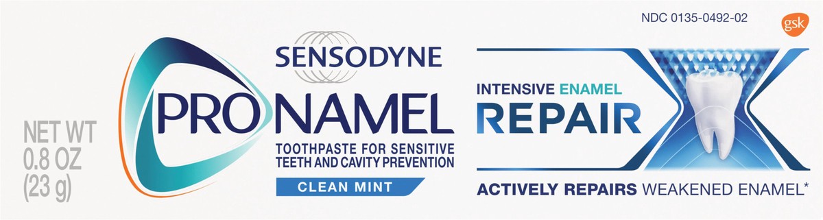 slide 8 of 10, Sensodyne Pronamel Intensive Enamel Repair Toothpaste for Sensitive Teeth, Clean Mint - 0.8 Ounces, 0.8 oz