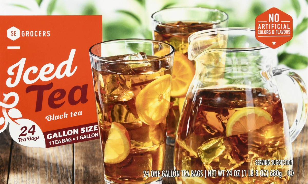 slide 1 of 9, SE Grocers Gallon Tea Bag - 24 ct, 24 ct