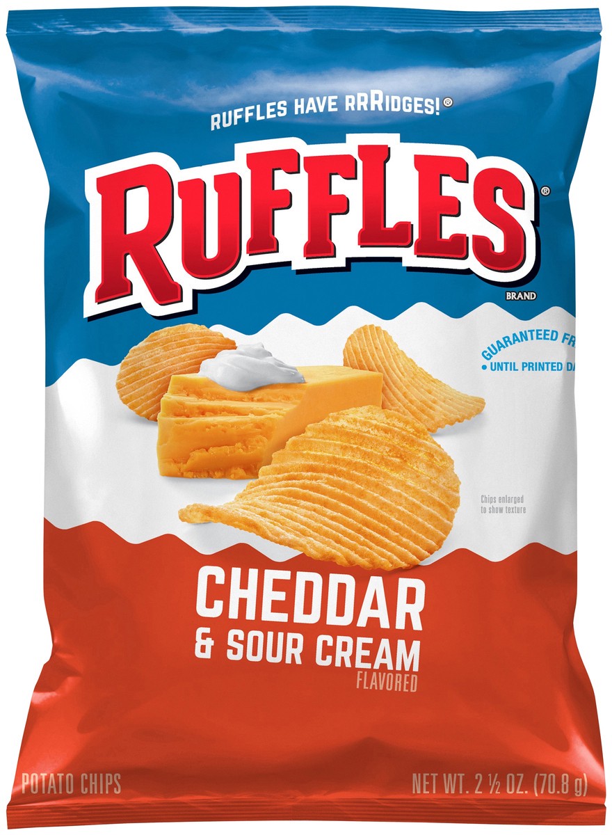 slide 2 of 4, Ruffles Cheddar & Sour Cream Potato Chips, 2.5 oz