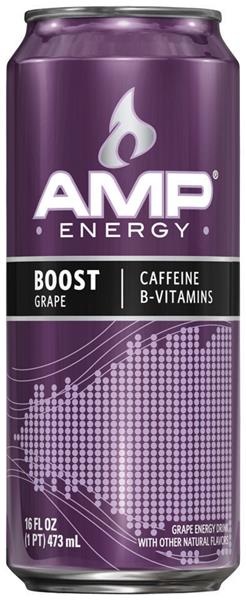 slide 1 of 1, AMP Energy Drink Boost Grape, 16 oz