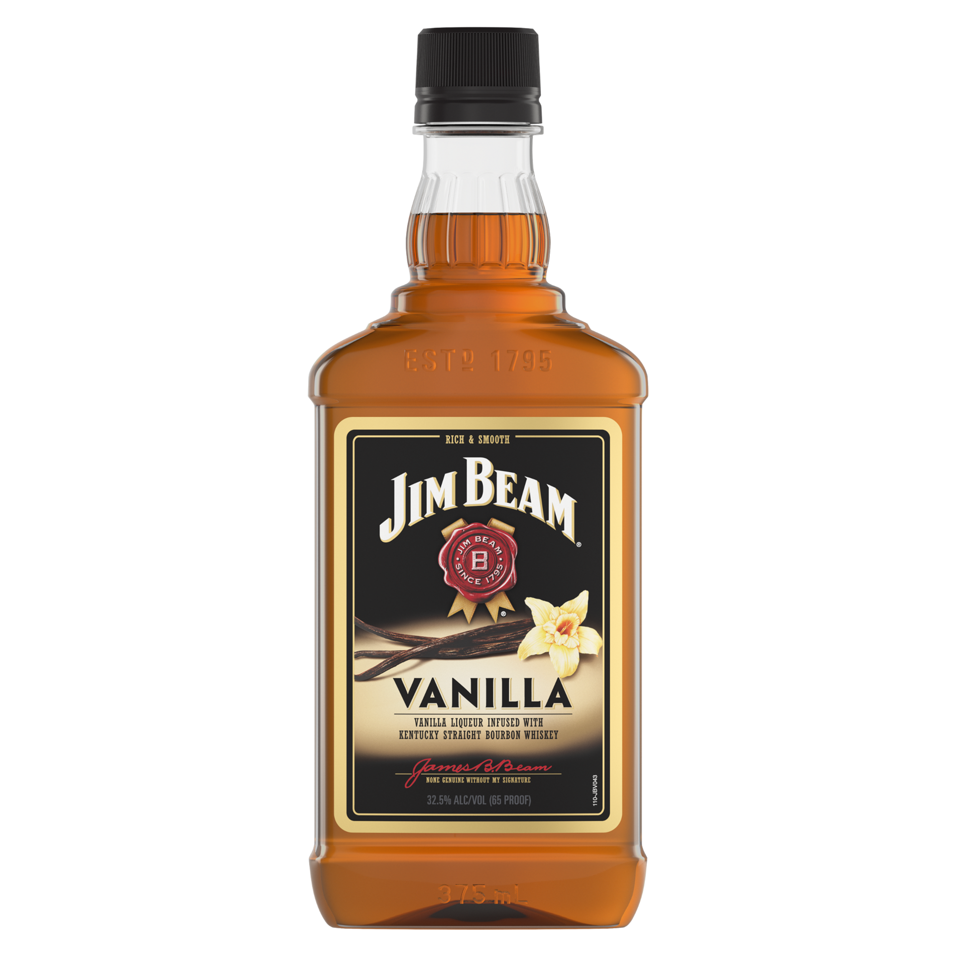 slide 2 of 2, Jim Beam Vanilla Liqueur with Kentucky Straight Bourbon Whiskey 375 ml, 375 ml