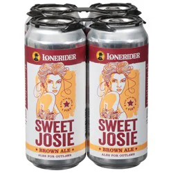 Lonerider Brown Ale Sweet Josie Beer 4 - 1 pt Cans