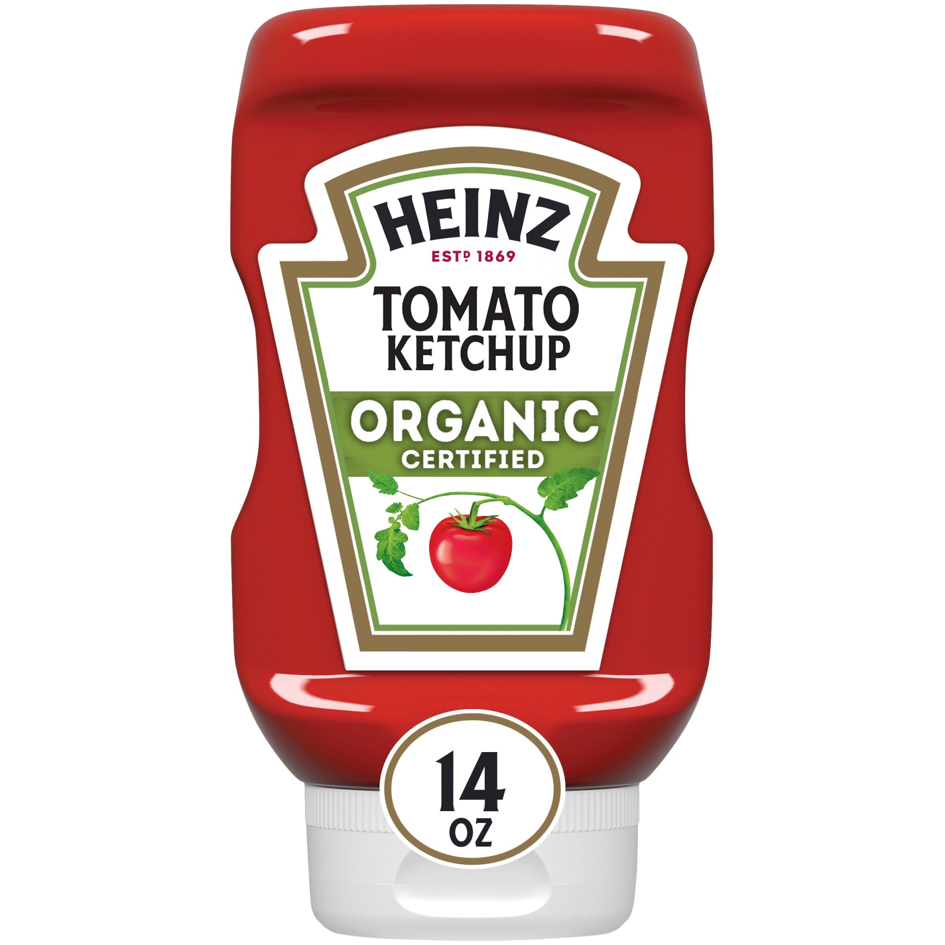 slide 1 of 5, Heinz Organic Tomato Ketchup Bottle, 14 oz