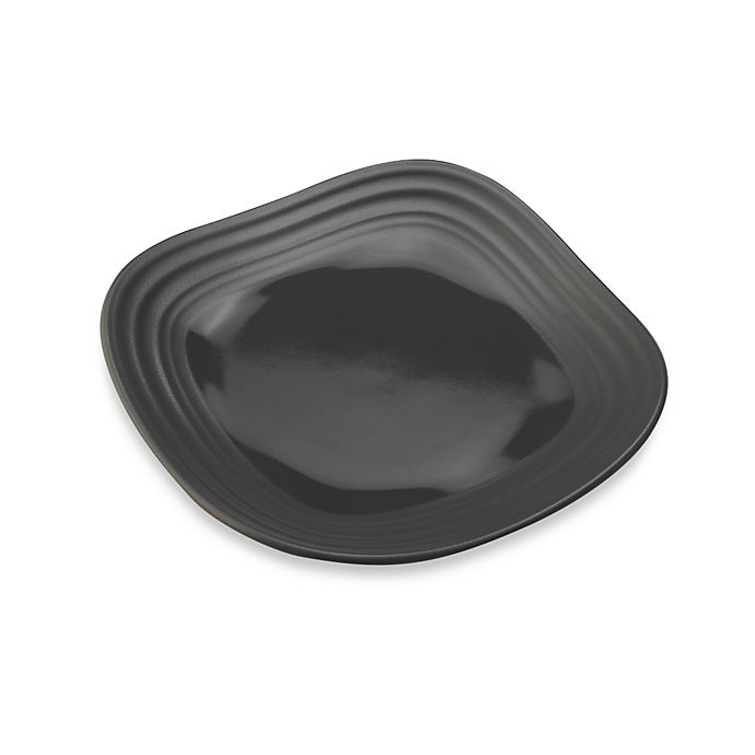 slide 1 of 1, Mikasa Swirl Square Appetizer Plate - Graphite, 1 ct